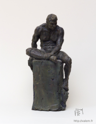 Songeur - Terre cuite - 48 x 25 x 23 cm