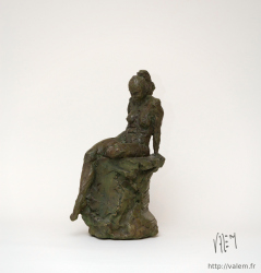 Ind&eacute;cente pudeur - Terre cuite - 36 x 19 x 15 cm