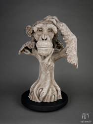 Dubitatif - Terre cuite - 58 x 43 x 37 cm