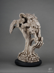 Les porteuses de lions - Terre cuite - 60 x 50 x 28 cm