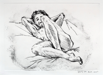 Nue couchée - Pointe sèche - x/10